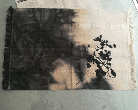 rug: hamtaka black &  flowers